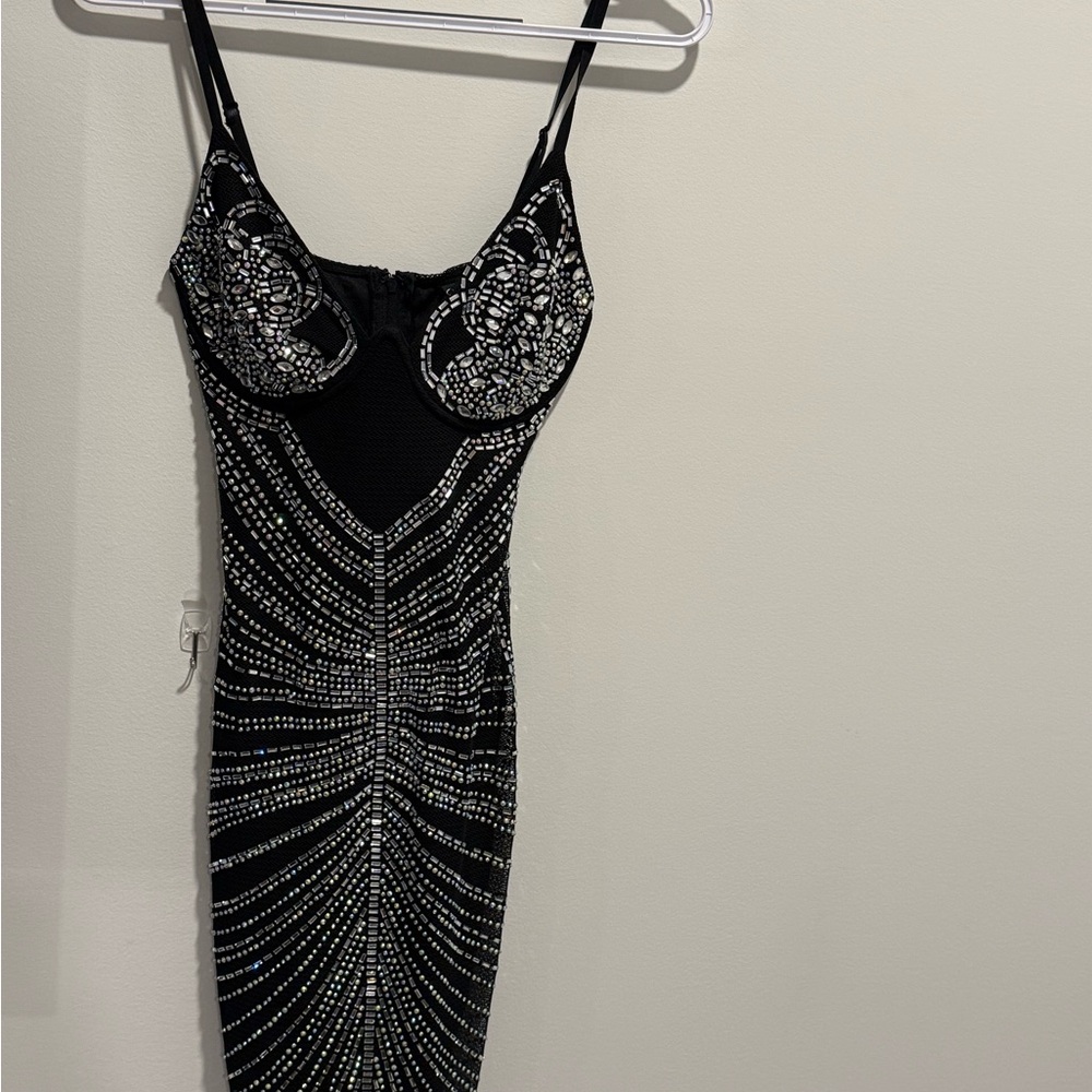 Windsor Black and Silver Mini Dress